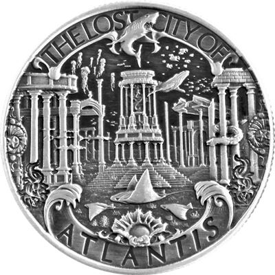 atlantis silver round mythical cities