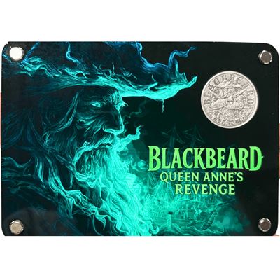 blackbeard silver round antique glow