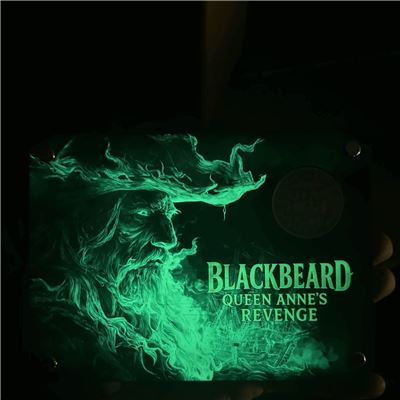 blackbeard silver round antique glow