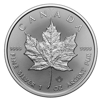 2025 Canadian Silver Maple Leaf 1 oz coin - 99.99% pure silver with maple leaf design
