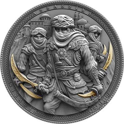 nizaris assassins silver coin niue